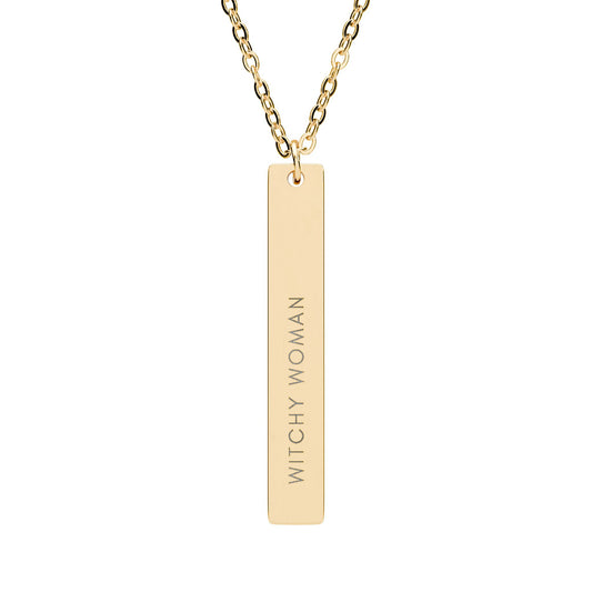 Witchy Woman | 18K Gold-Plated Vertical Bar Necklace