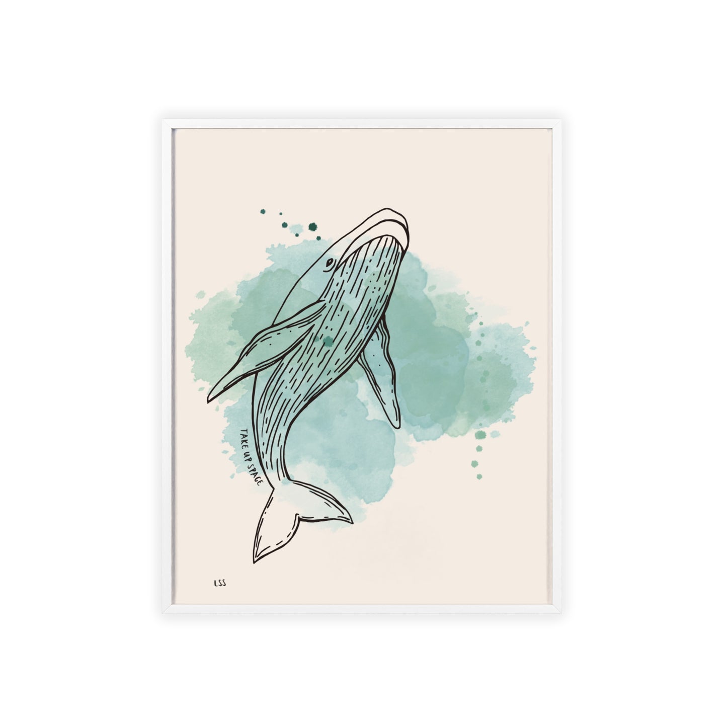Take Up Space Whale | Framed Wall Art