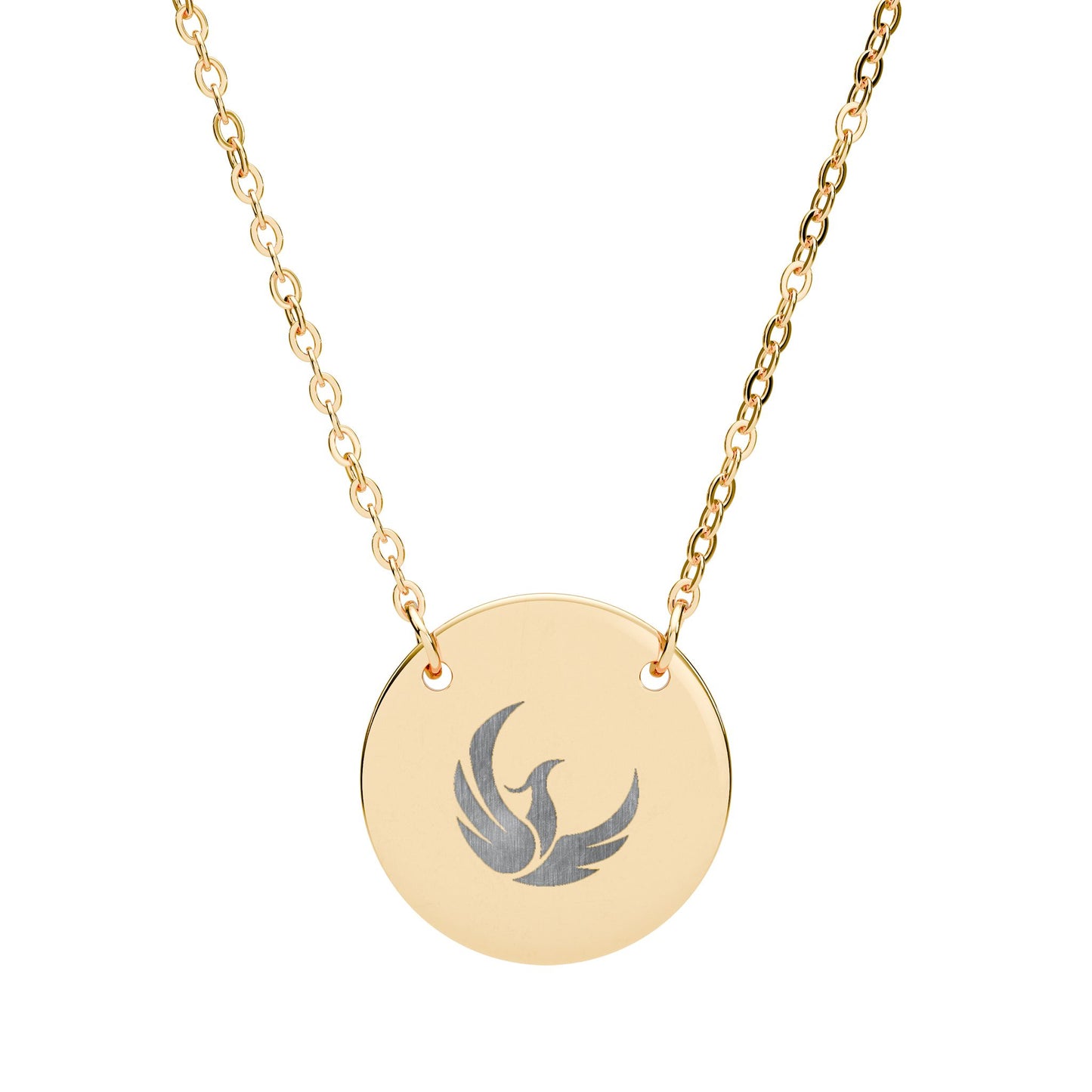 Rising Phoenix | 18K Gold-Plated Circle Pendant Necklace
