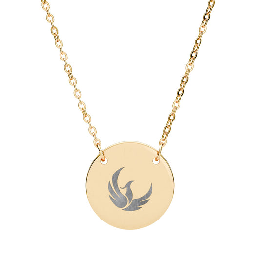 Rising Phoenix | 18K Gold-Plated Circle Pendant Necklace