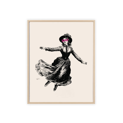 Masked Vigilante Vintage Woman 1 | Framed Wall Art