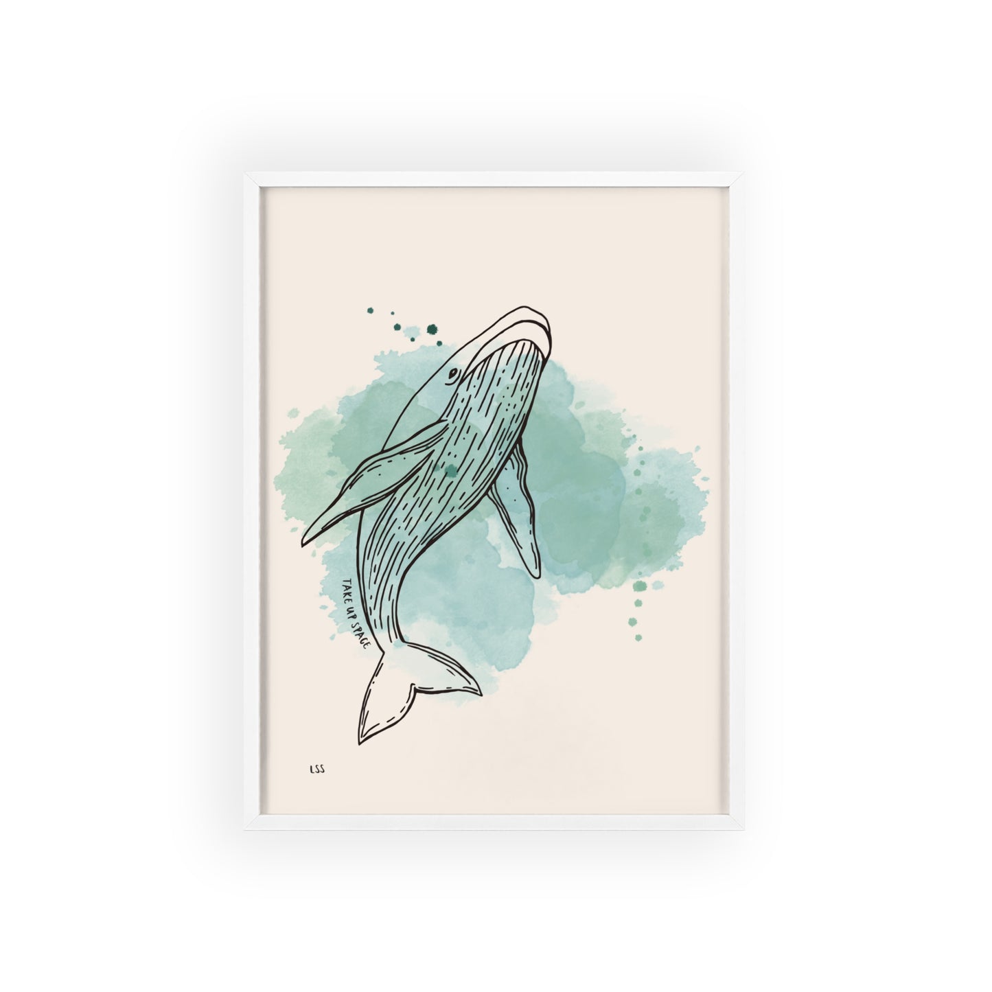 Take Up Space Whale | Framed Wall Art