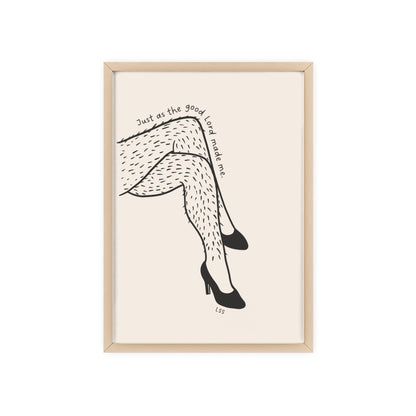 Hairy Legs And Heels | Framed Wall Art
