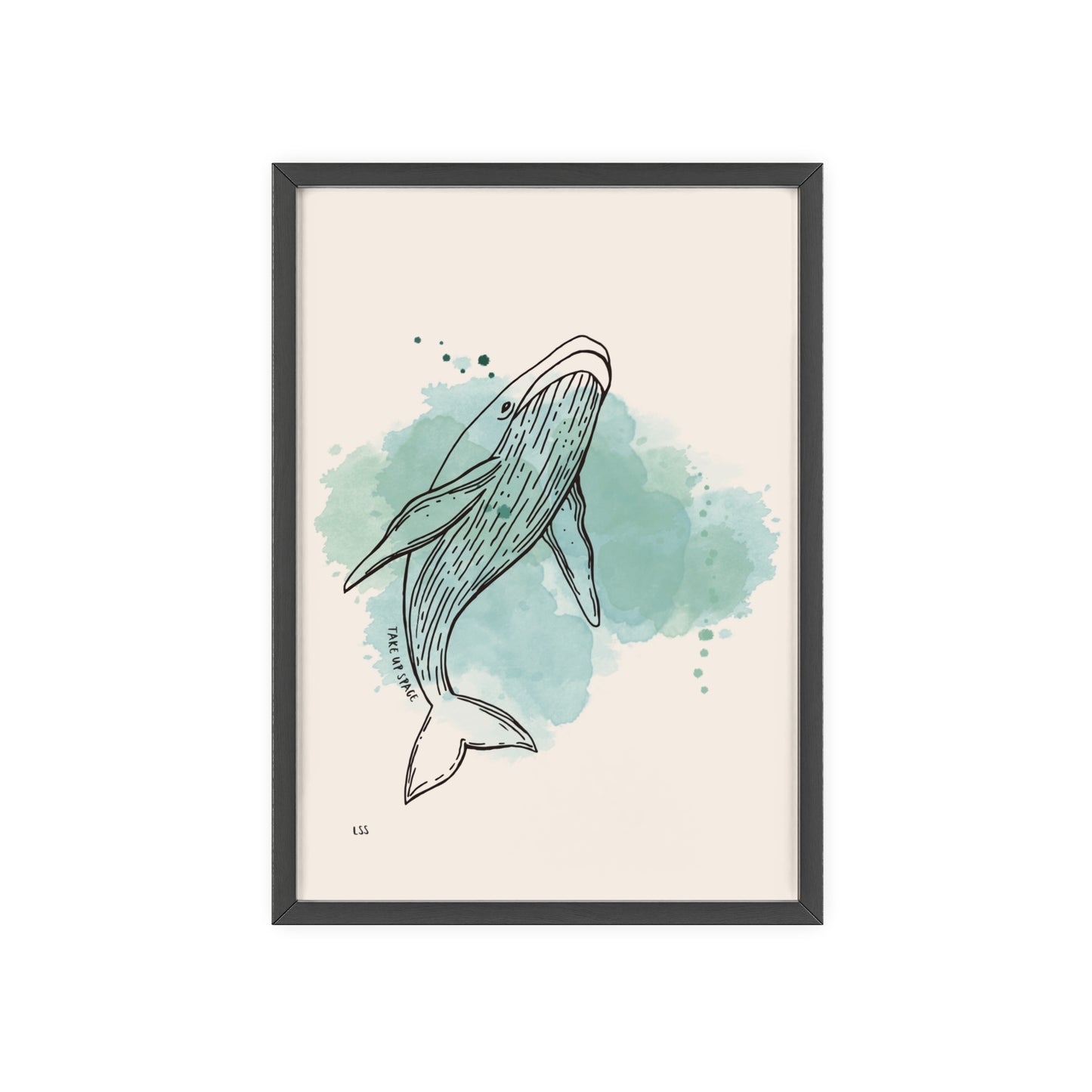 Take Up Space Whale | Framed Wall Art