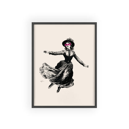 Masked Vigilante Vintage Woman 1 | Framed Wall Art