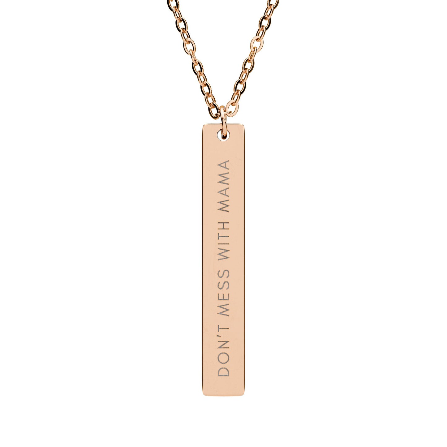 Don't Mess With Mama | 18K Gold-Plated Vertical Bar Necklace