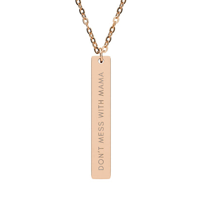 Don't Mess With Mama | 18K Gold-Plated Vertical Bar Necklace