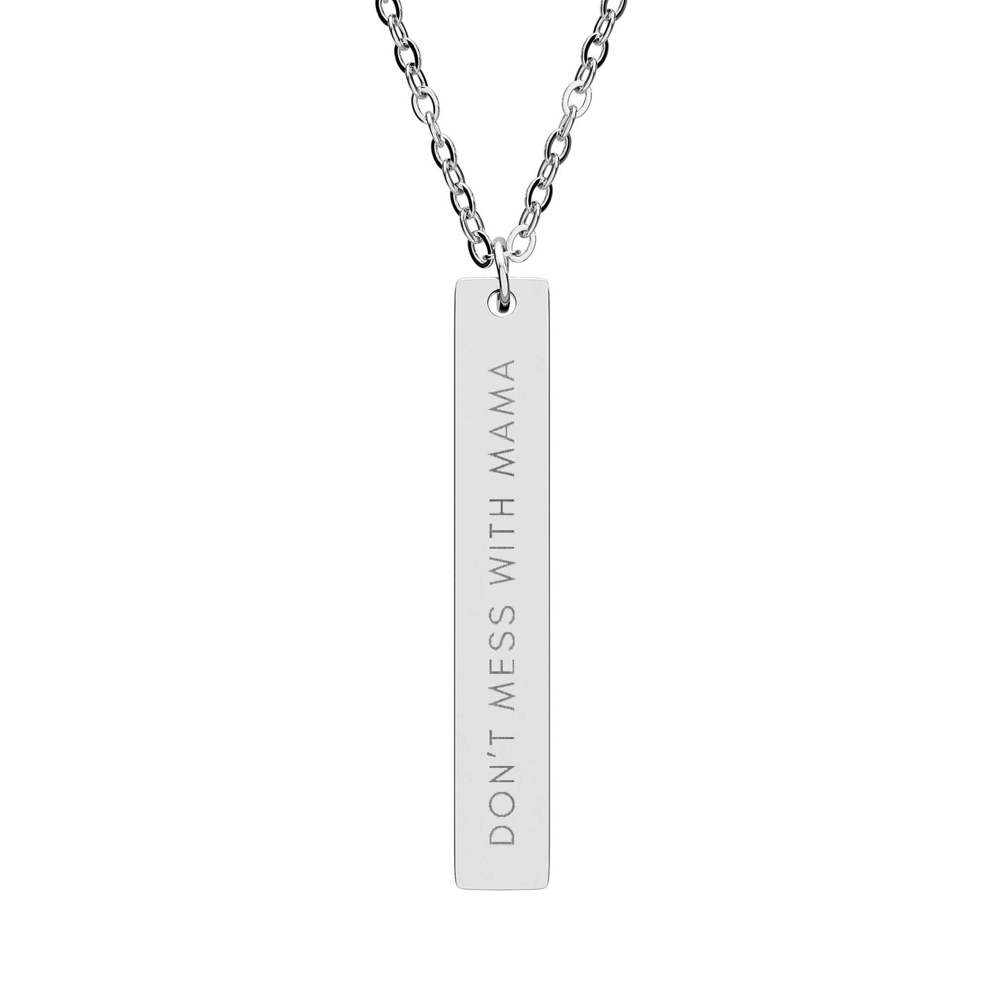 Don't Mess With Mama | 18K Gold-Plated Vertical Bar Necklace
