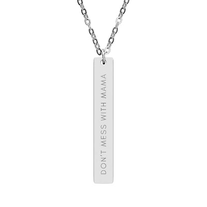 Don't Mess With Mama | 18K Gold-Plated Vertical Bar Necklace