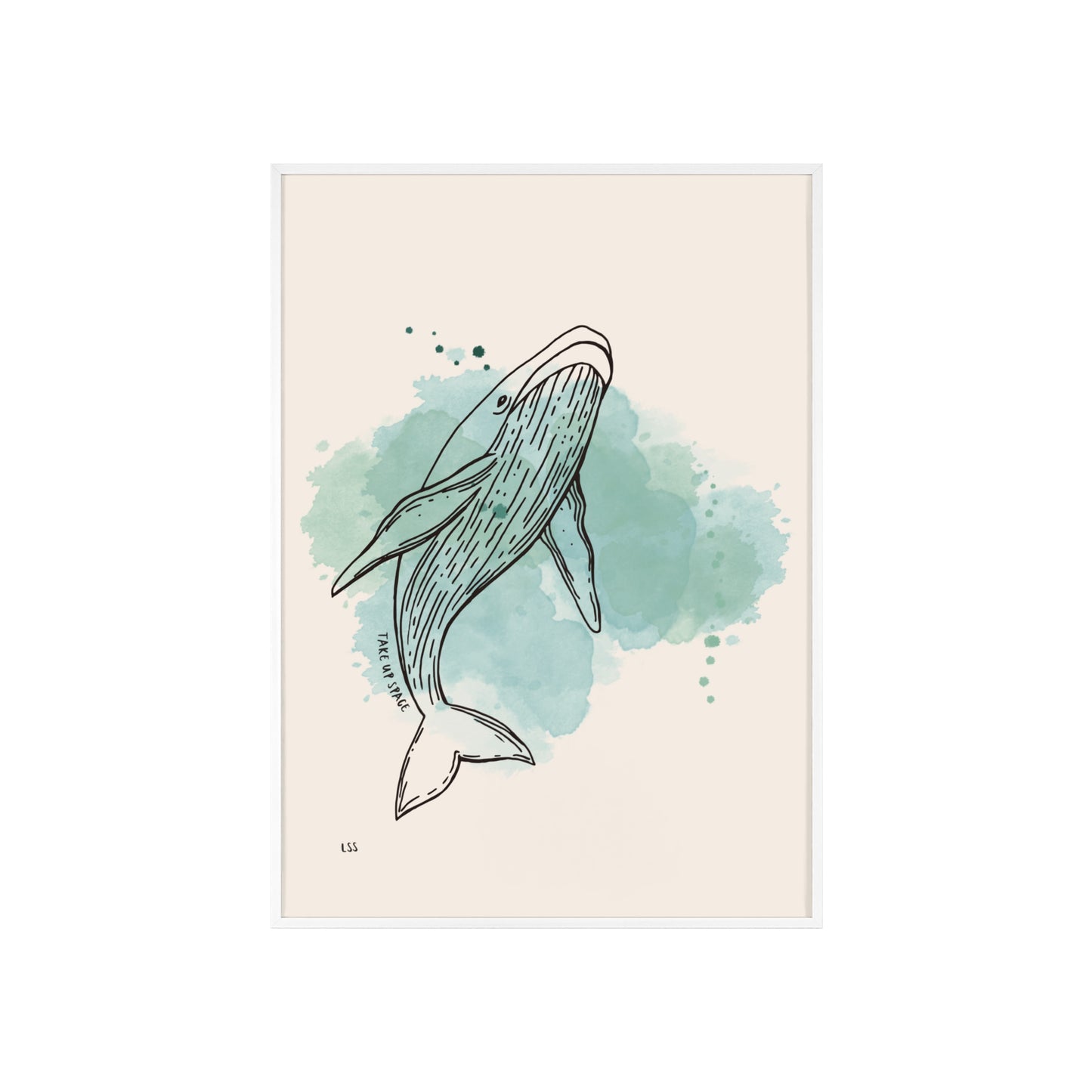 Take Up Space Whale | Framed Wall Art