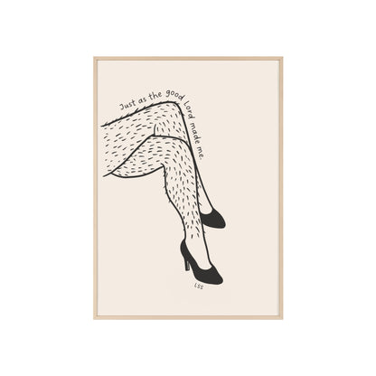Hairy Legs And Heels | Framed Wall Art