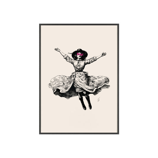 Masked Vigilante Vintage Woman 2 | Framed Wall Art