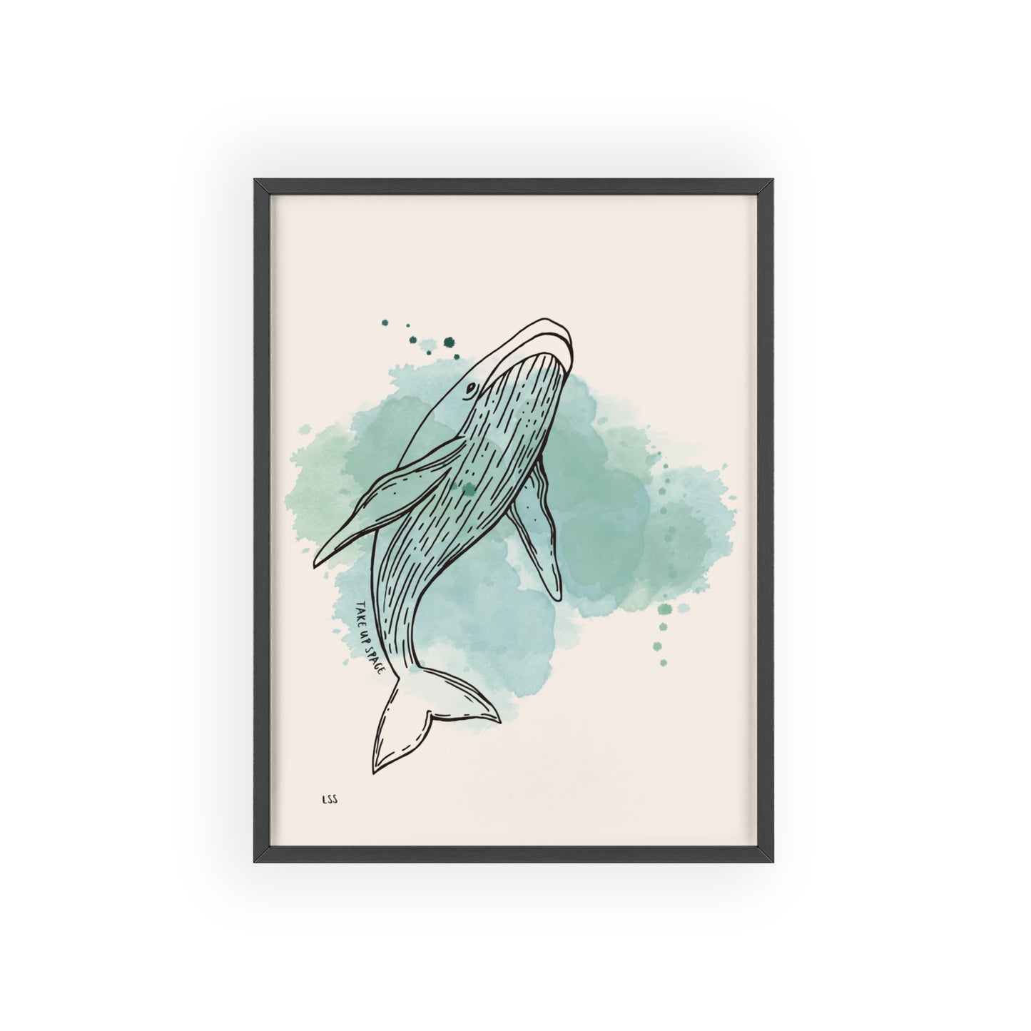 Take Up Space Whale | Framed Wall Art