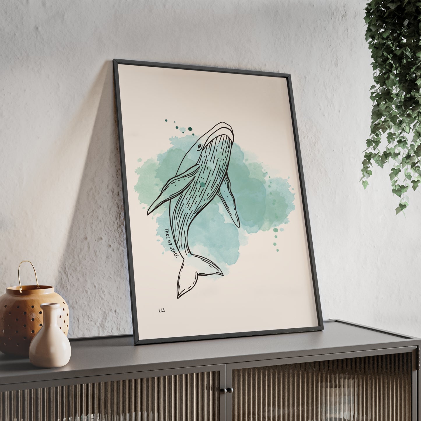 Take Up Space Whale | Framed Wall Art