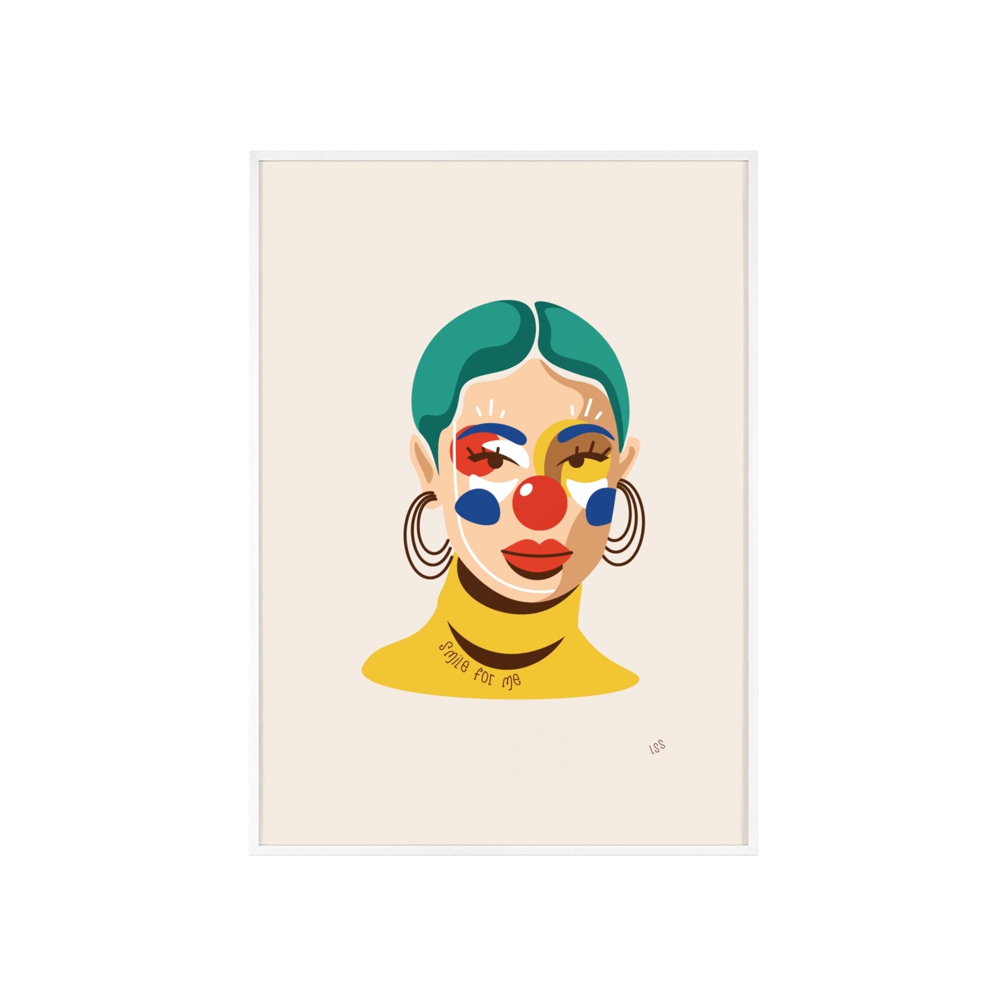 Smile For Me Clown | Framed Wall Art