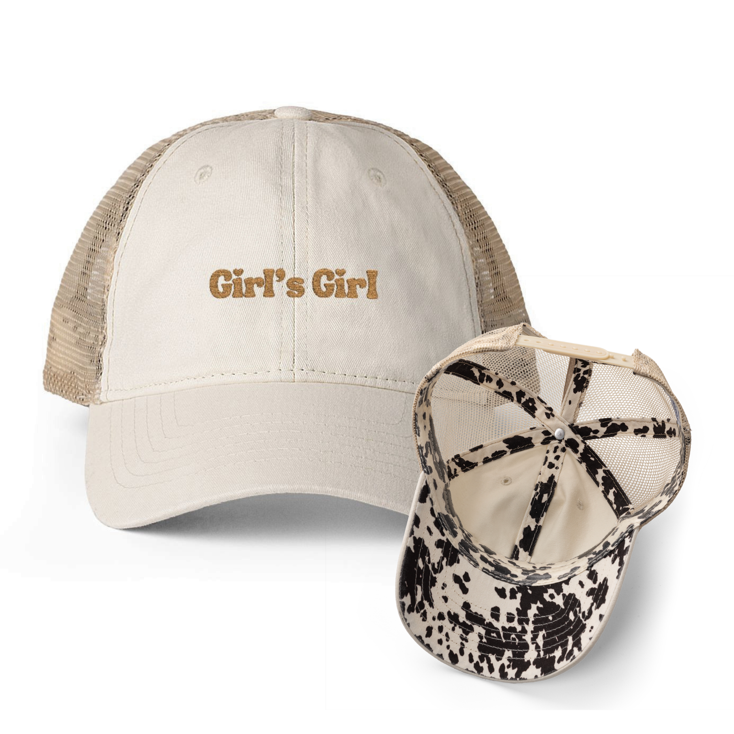 Girls' Girl | Washed Pattern Mesh-Back Trucker Hat