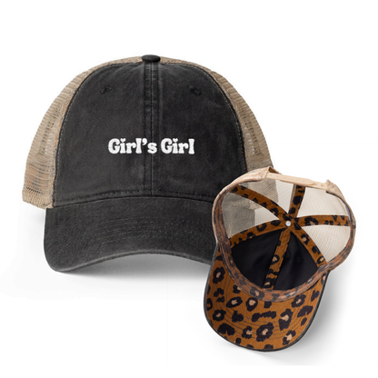 Girls' Girl | Washed Pattern Mesh-Back Trucker Hat