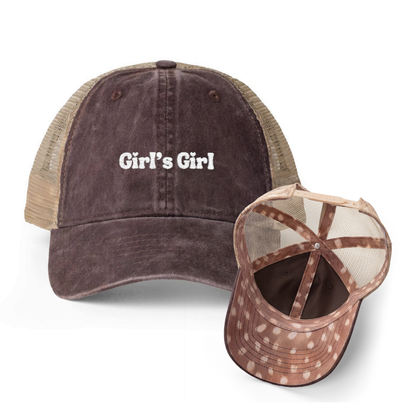 Girls' Girl | Washed Pattern Mesh-Back Trucker Hat