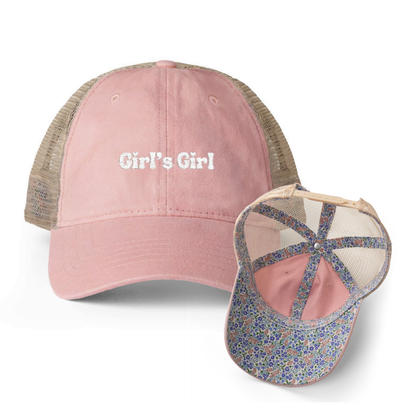 Girls' Girl | Washed Pattern Mesh-Back Trucker Hat