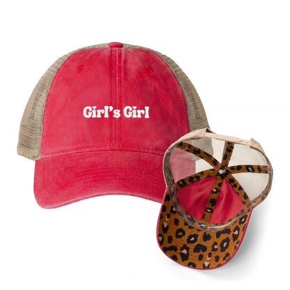 Girls' Girl | Washed Pattern Mesh-Back Trucker Hat
