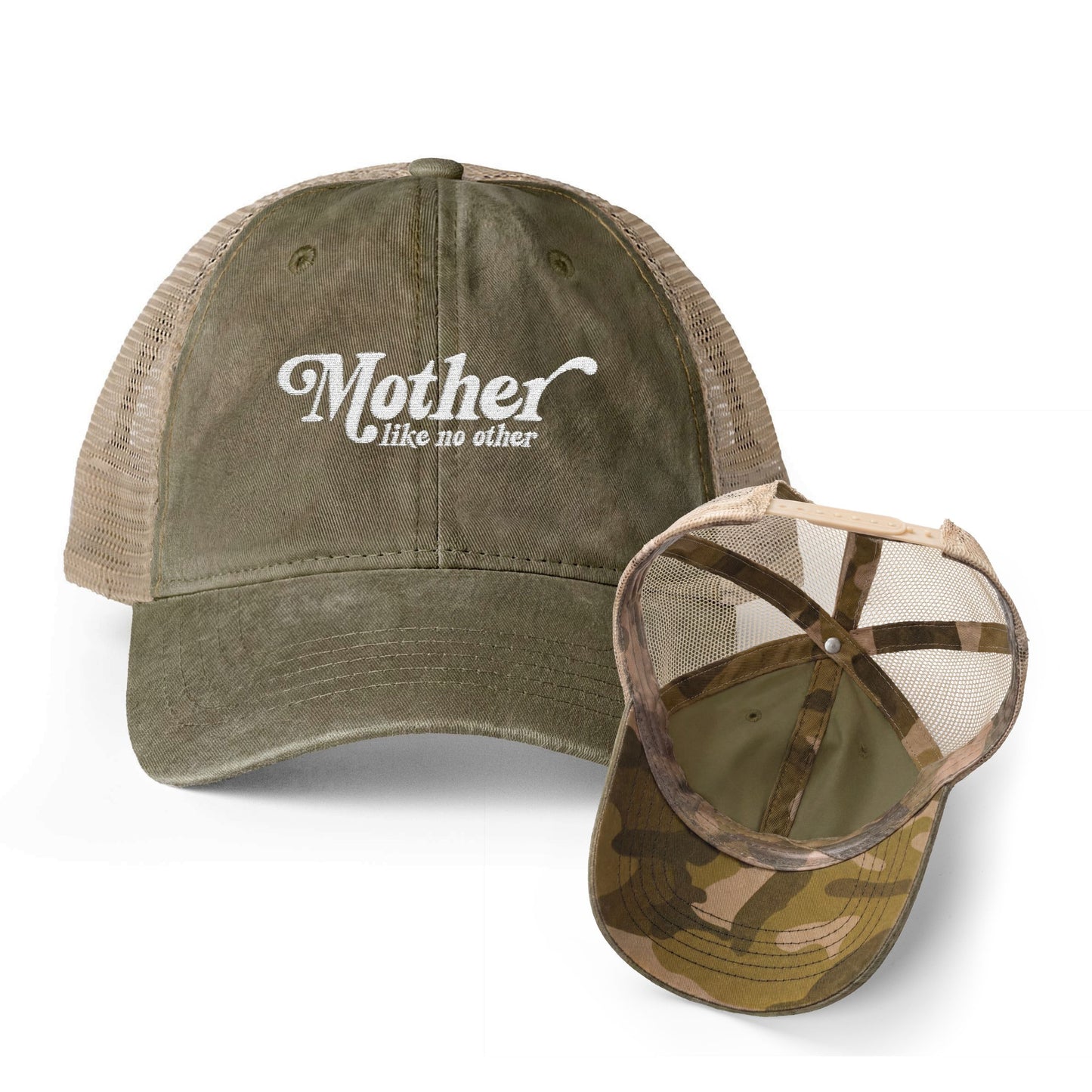 Mother Like No Other | Washed Pattern Mesh-Back Trucker Hat